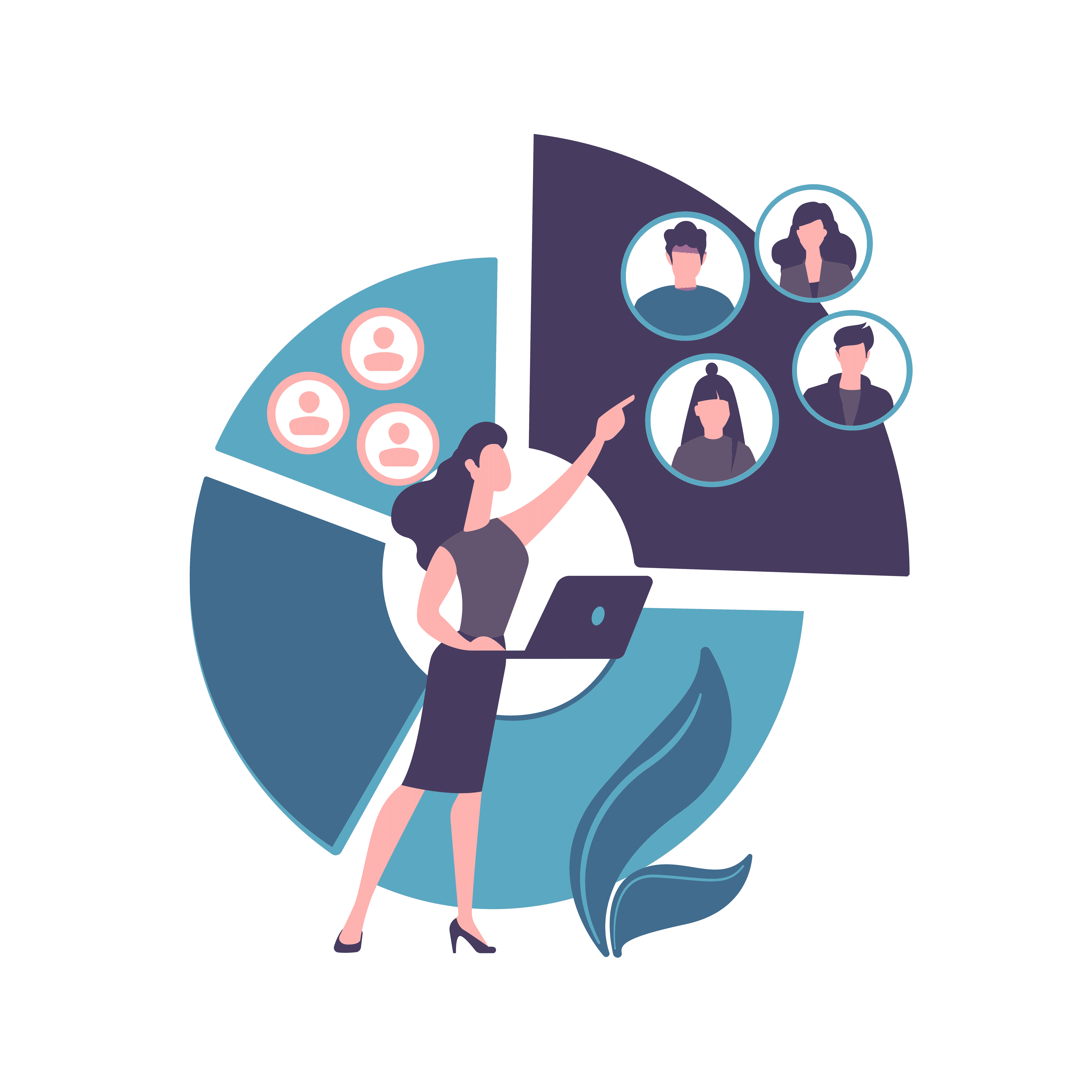 Mujer buscando usuarios