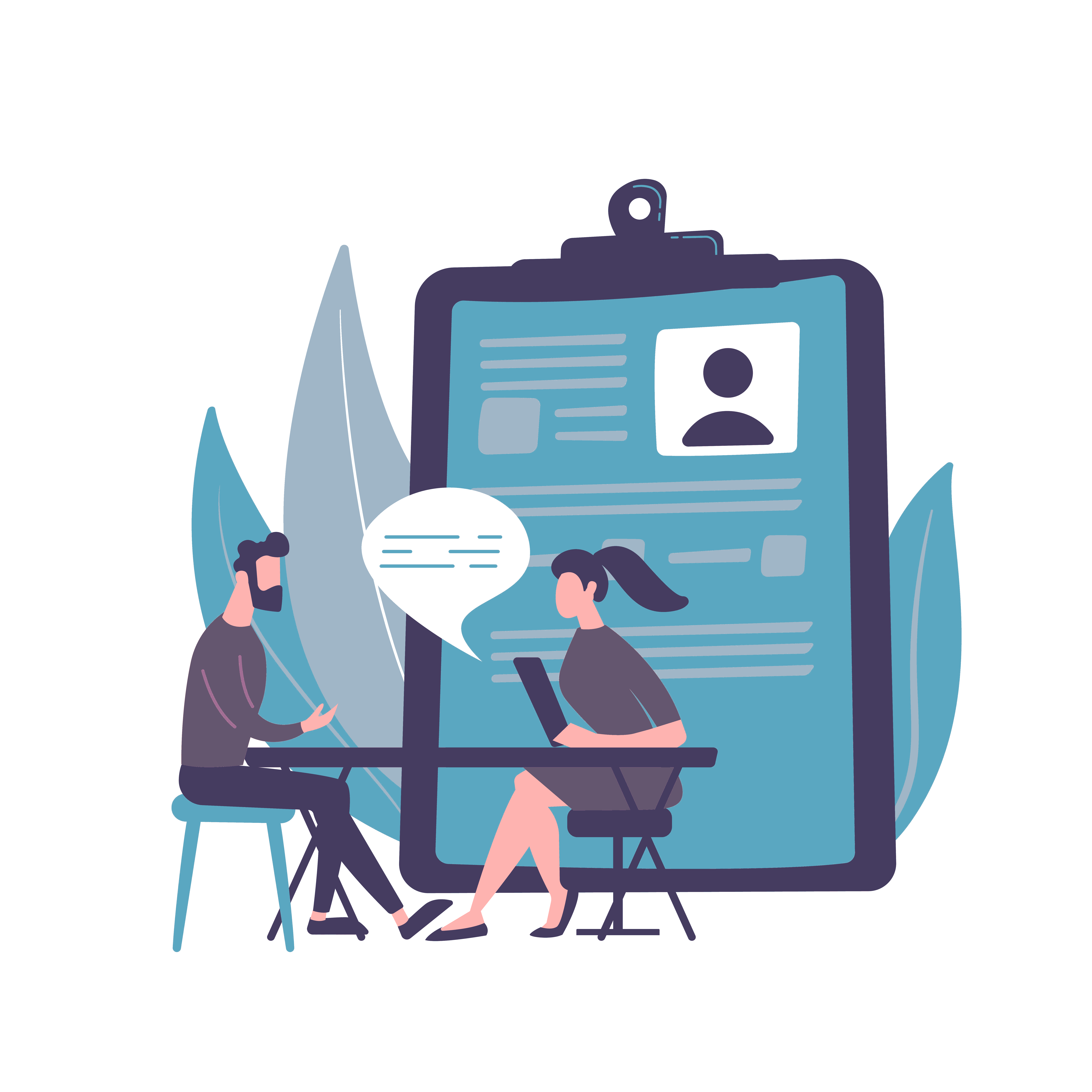 Personas teniendo una entrevista de trabajo