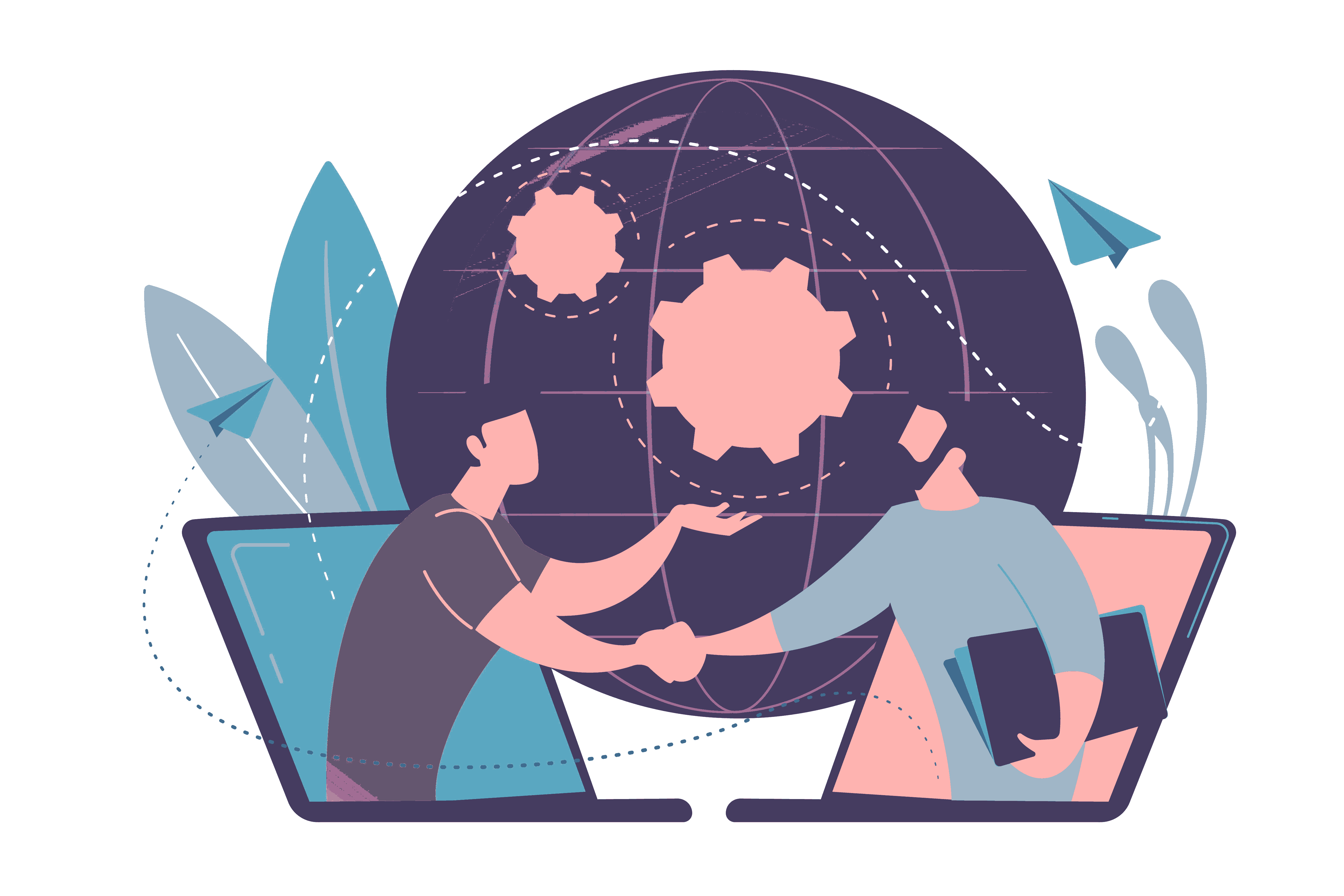 Personas en un apreton de manos